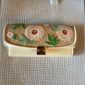 Phoebe Straw Turnlock Wallet-on-chain NWT originally $339